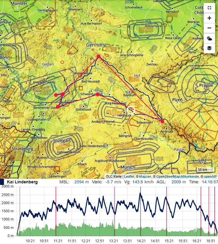 Segelflug 717 km Bericht